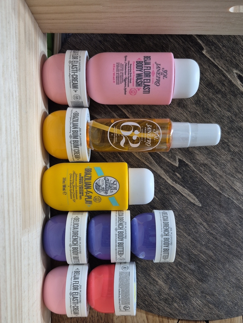 Sol de Janeiro Kids Bath & Body Trio with Mini Jars in Pink, Yellow, Purple